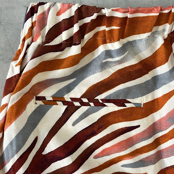 Ann Taylor   NWT   Wide leg pants  high waisted   Linen/Rayon  abstract   Size S - Picture 8 of 11